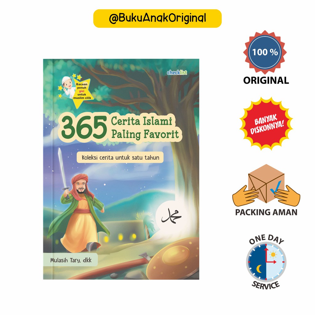 Buku Cerita Anak 365 Cerita Islami Paling Favorit Bergambar Full Color