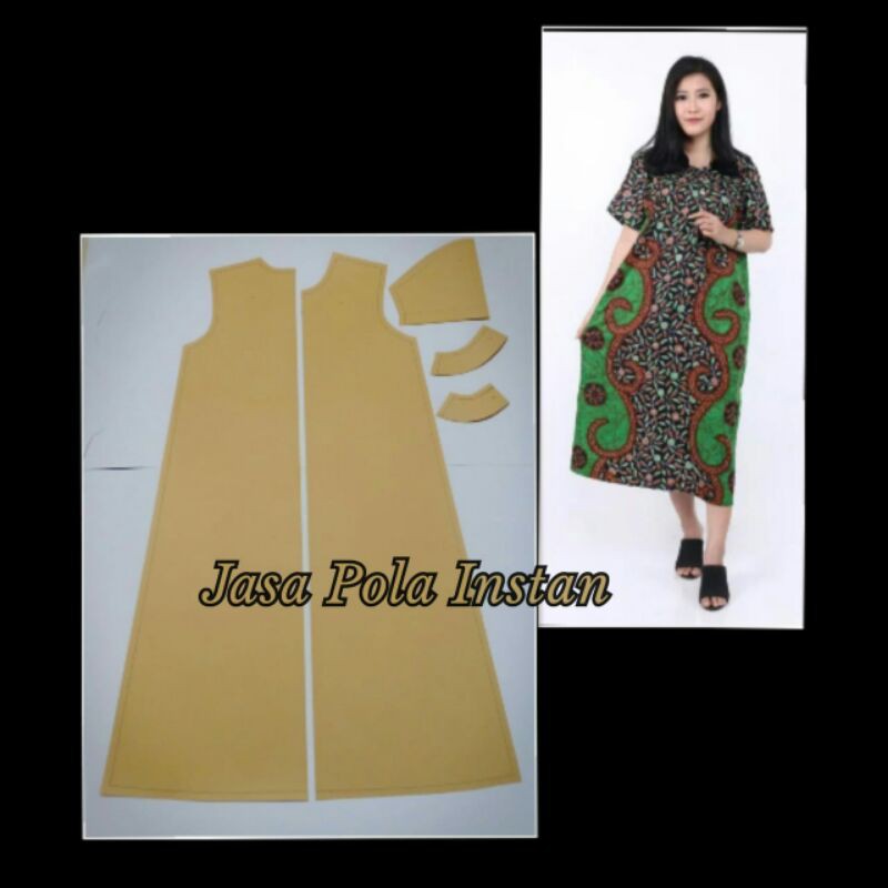 pola daster Lengan pendek