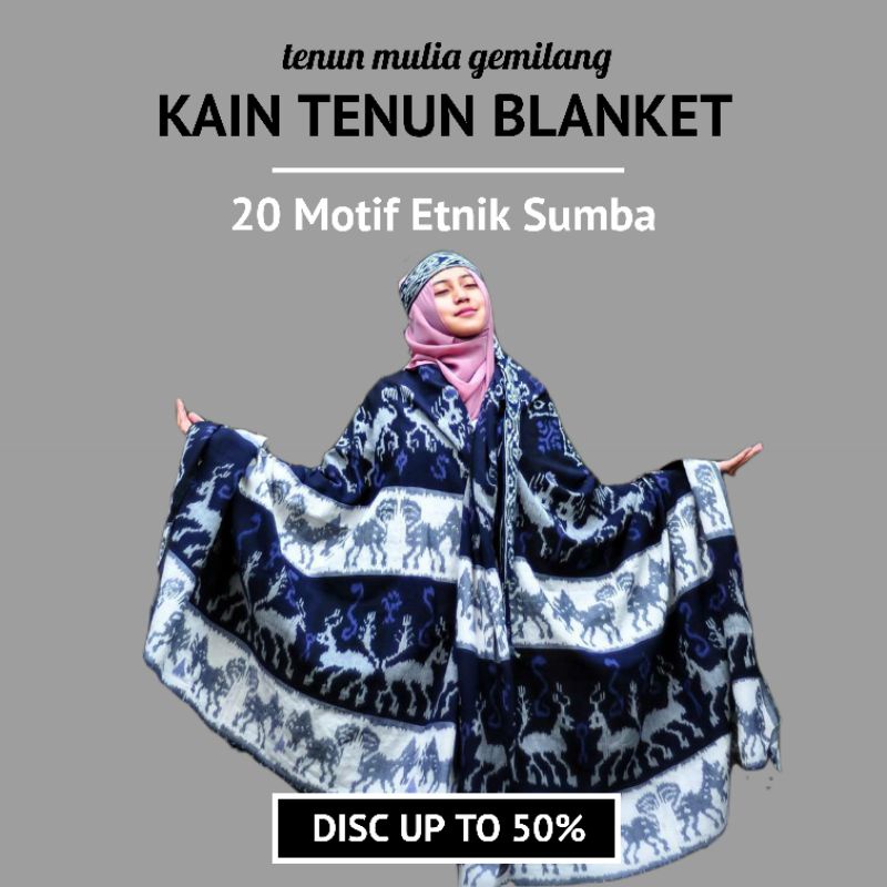 Kain Tenun Blanket (Kain Tenun Sumba / Motif Sumba / Tenun Etnik Sumba)