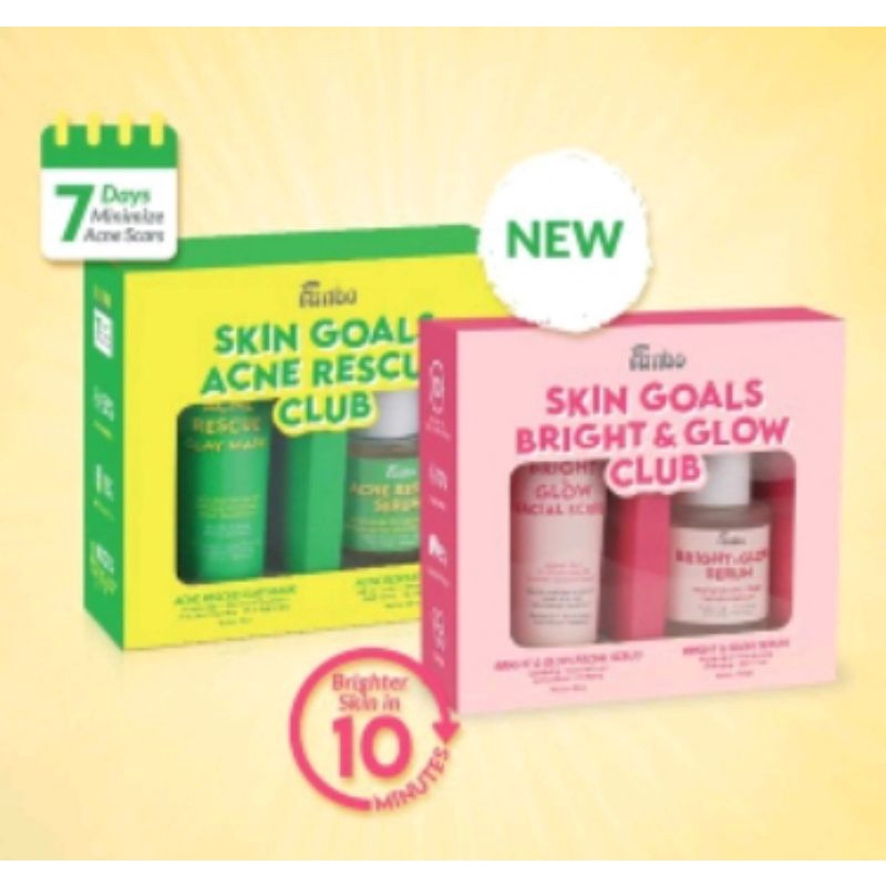 Fanbo Skin Goals Acne Rescue Club / Skin Goal Bright &amp; Glow Club ( Paket / Serum )