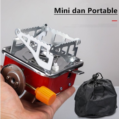 Kompor Camping Gas Model Kotak Mini Portabel Stove Mini Alat Masak Gunung