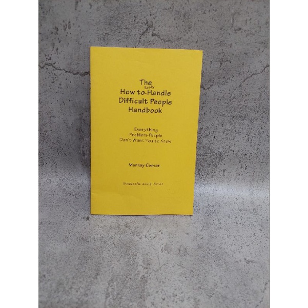 imported book The how to easily handling difficult people handbook Murray Oxman