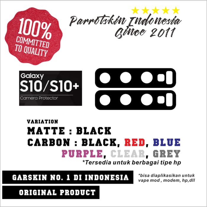 Samsung Galaxy S10+ Plus (6.4&quot;) Lens Protector Skin by Parrotskin