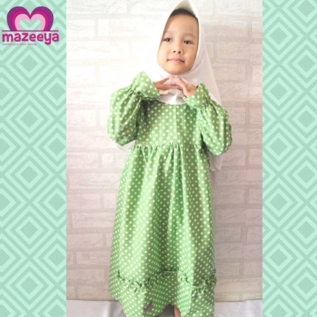 Gamis katun polkadot