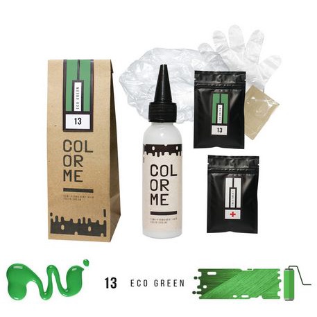 COLOR ME ECO GREEN hair color cream cat pewarna rambut