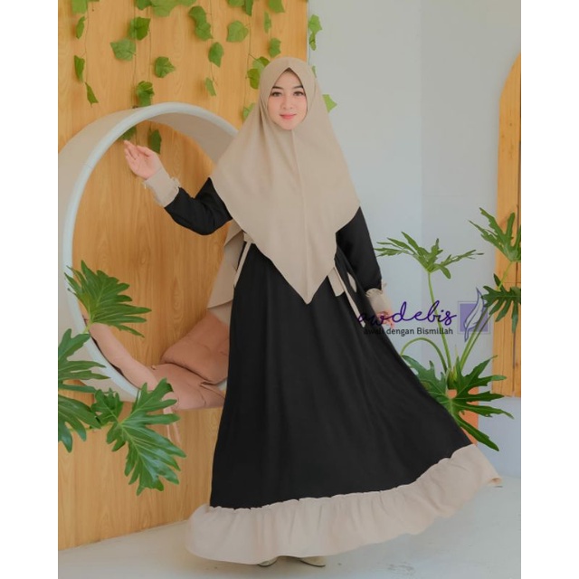 [SET SYAR'I AKU KARISSA DAN AWDEBIS ORIGINAL]KALILA SET SYAR'I BY AWDEBIS+SYERILL BY AKU KARISSA/GAM