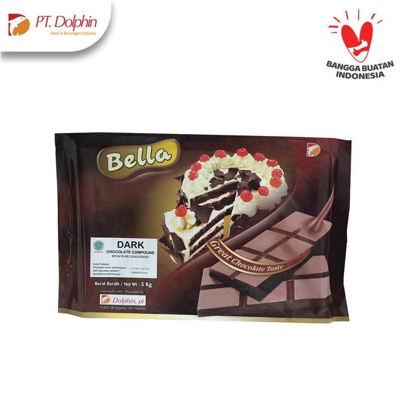 

Bella Chocolate Dark Compound 5 kg (Cokelat Compound) - Dark Chocolate