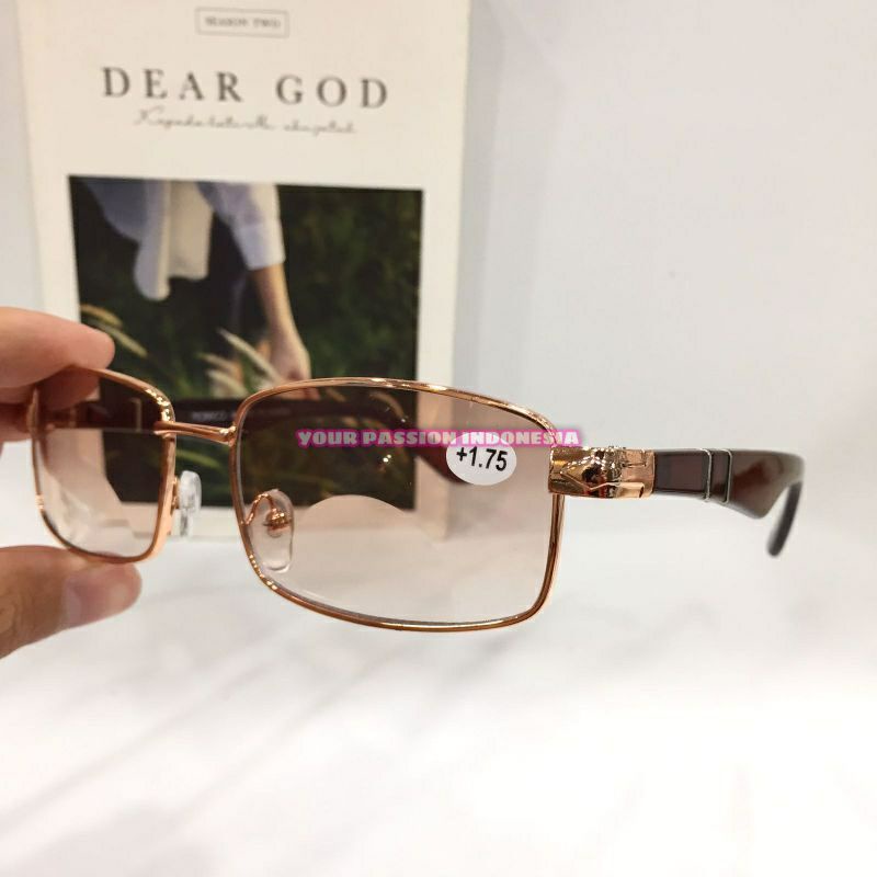 Kacamata Baca Dan jalan Lensa Kaca/Coklat