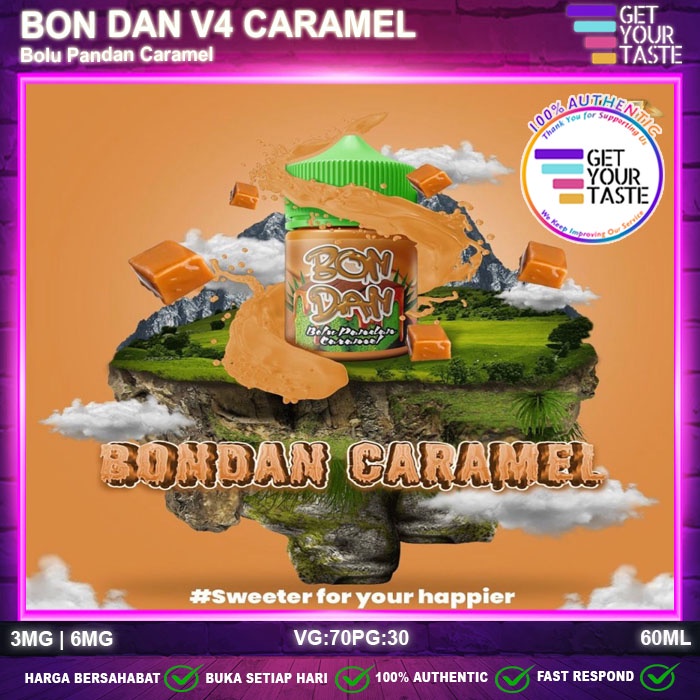 Liquid Bondan V4 Bolu Pandan Caramel 60ML by Pamela Safitri x Java