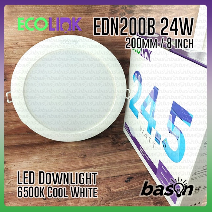 ECOLINK EDN200B 24.5W LED20 D200 8 inch - Lampu Downlight LED 24W