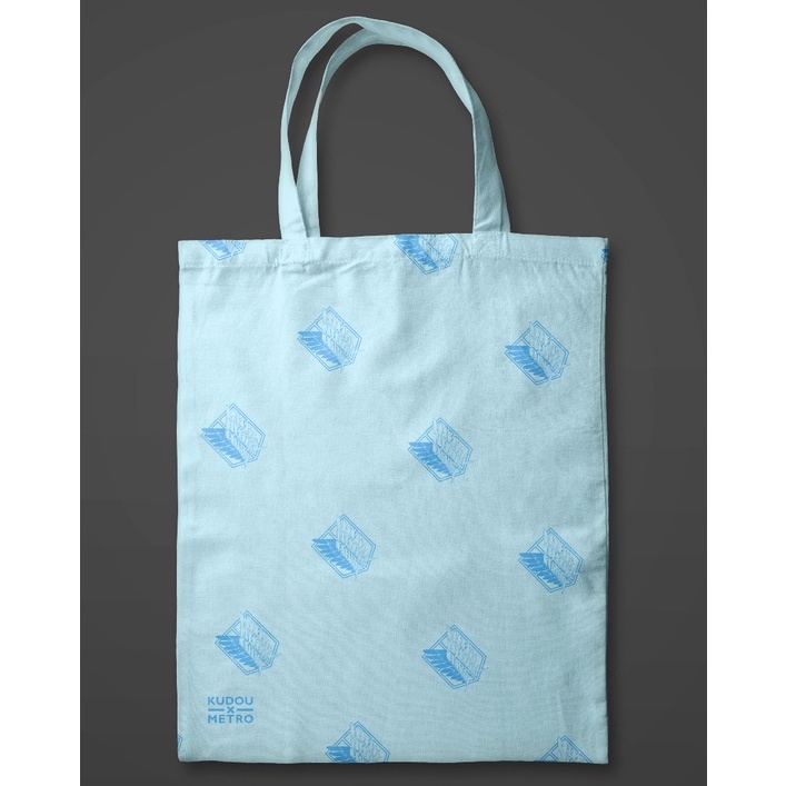 Totebag Premium SNK Blue Attack on Titan Anime Tas Wibu Casual