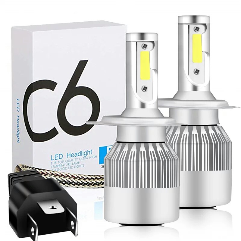 Lampu Mobil LED C6 H4 COB 2pcs