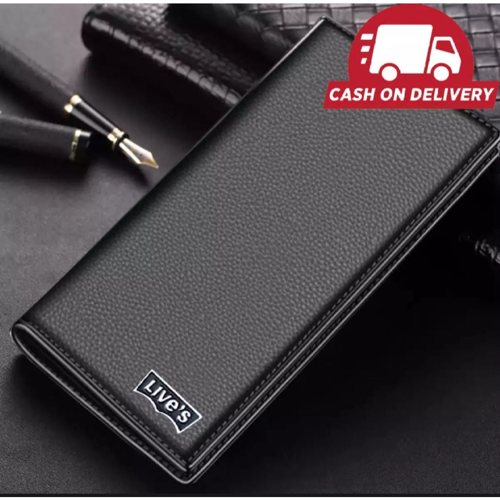 dompet panjang pria wanita dompet kulit sintetis  dompet panjang murah dompet fashion pria + gratis box dompet