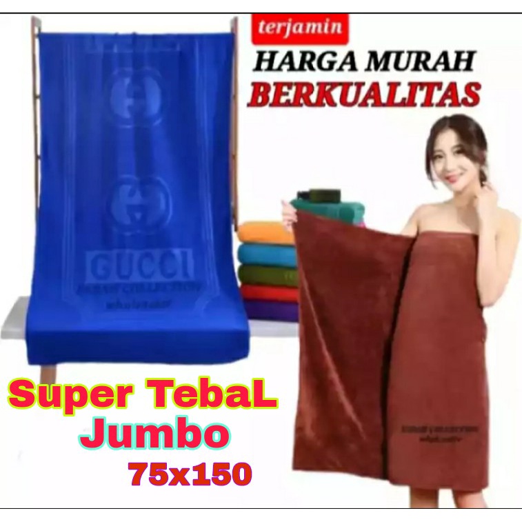 HANDUK MANDI DEWASA TEBAL UKURAN JUMBO 70X140