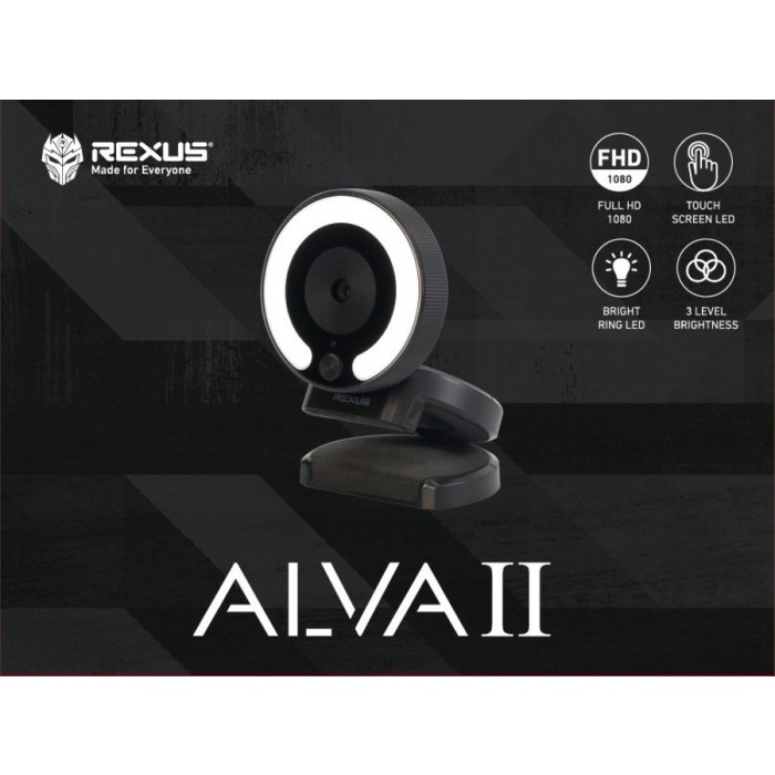 Rexus Webcam Stream Alva II With Mic + Ring Light