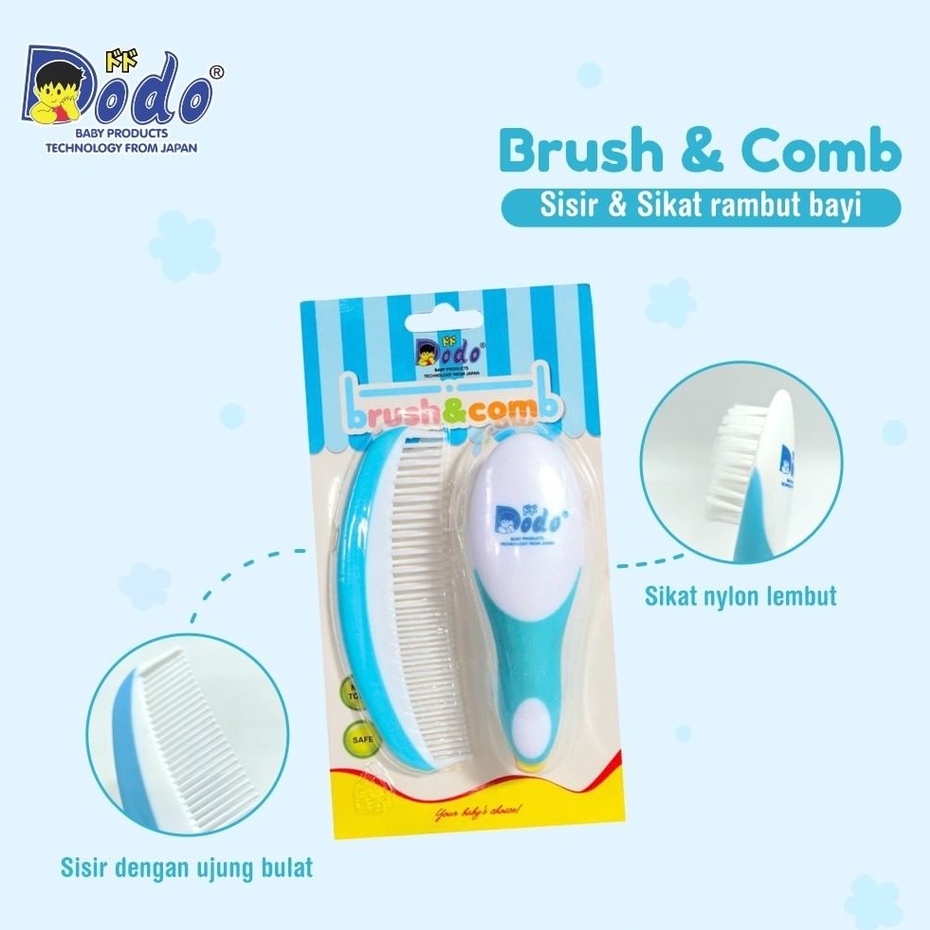 Dodo Brush &amp; Comb Sisir Rambut Bayi  DAC040