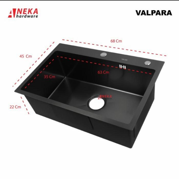 Kitchen Sink Black 6845 Velar Stainlees Steel 304