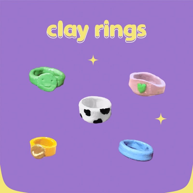 Clay ring || Cincin clay || Clay cincin || Clay rings || Clay ring murah || ⚠️ BACA DESKRIPSI ⚠️