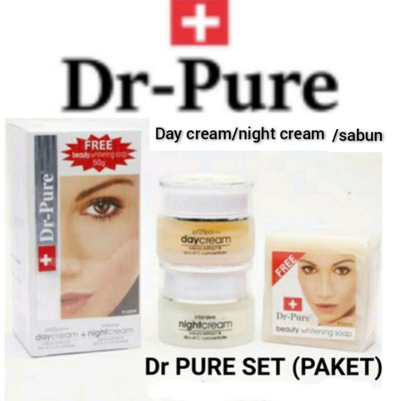 DR PURE SET CREAM siang/malam/sabun