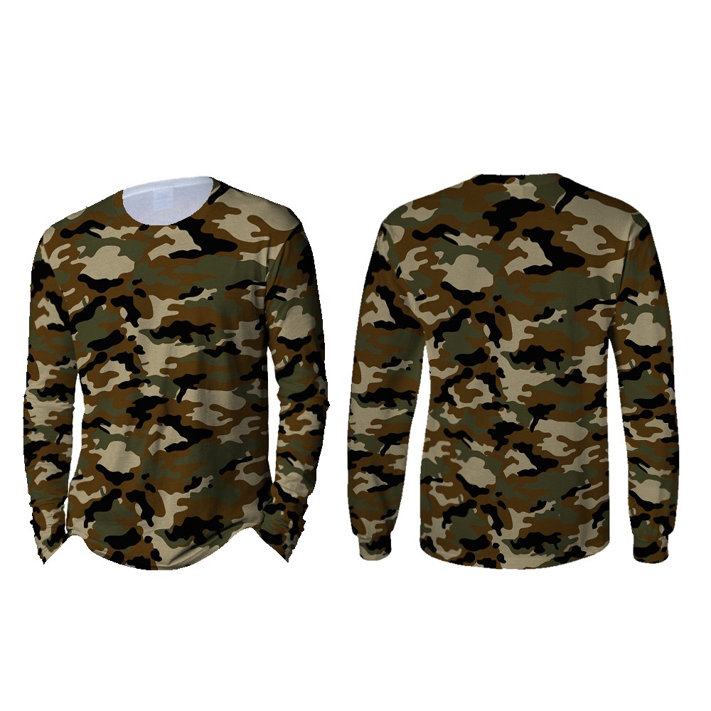 Kaos Army Loreng Pria | Kaos Loreng Lengan Panjang | Kaos Loreng Army Pria