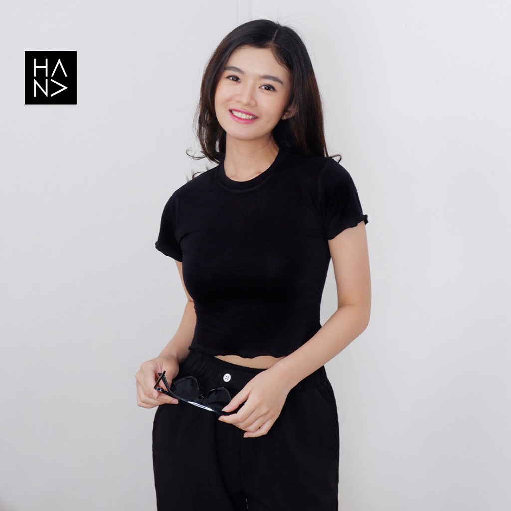 HanaFashion JKT - Aurelie Wave Crop Top T-Shirt Polos - CT074
