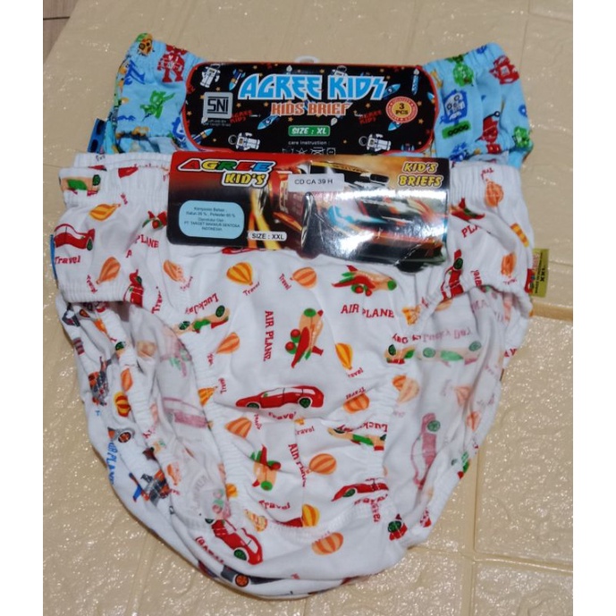 3 pcs celana dalam anak laki-laki agree/sempak anak laki-laki agree kids