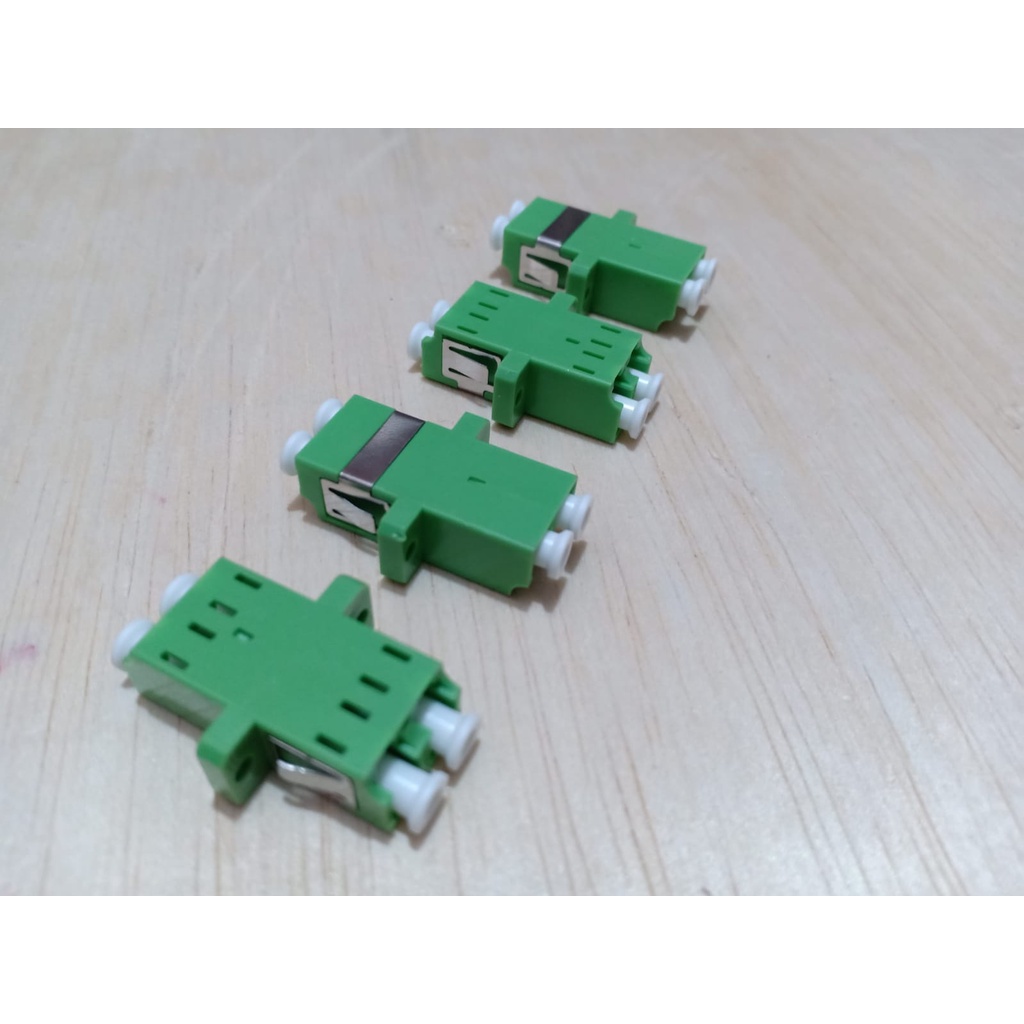 Adapter LC to LC APC Duplex Warna Hijau Fiber Optik FTTH