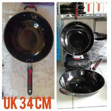 Wajan enamel gagang merk TD ukuran 34cm