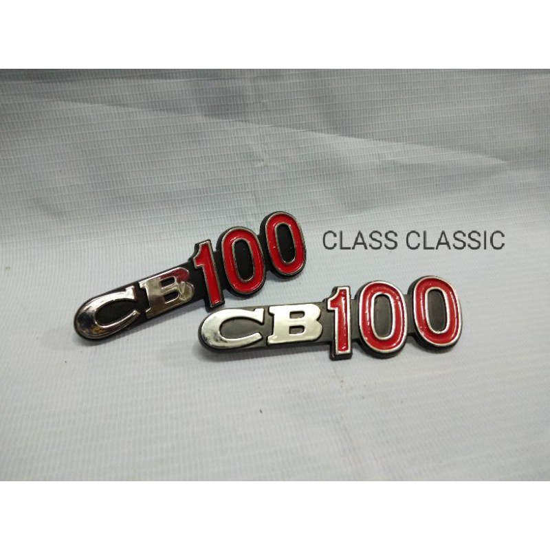 Bisa COD- Emblem Box aki CB100 almunium import merah Grade A | emblem Tepong aki CB100