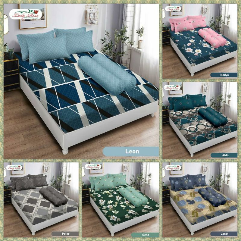 New Motif Sprei  Lady Rose UK 160x200 Queen / 180x200 King / Seprai Ladyrose