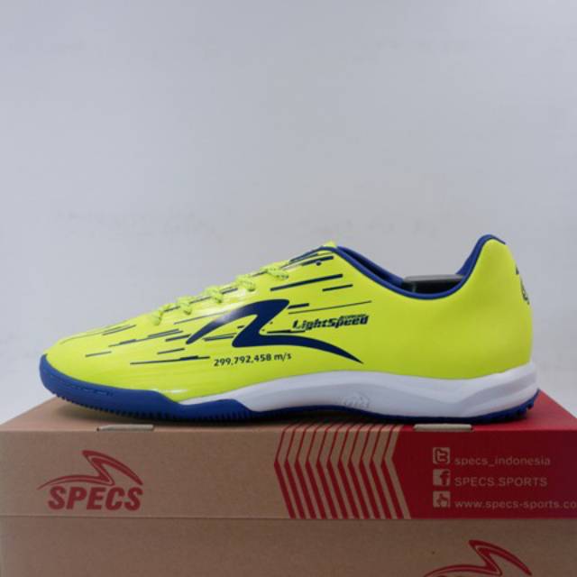 Sepatu Futsal Specs Acc Lightspeed Reborn IN Yellow Blue