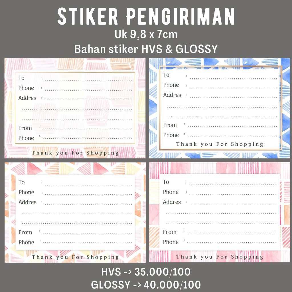 

READY!! STIKER PENGIRIMAN