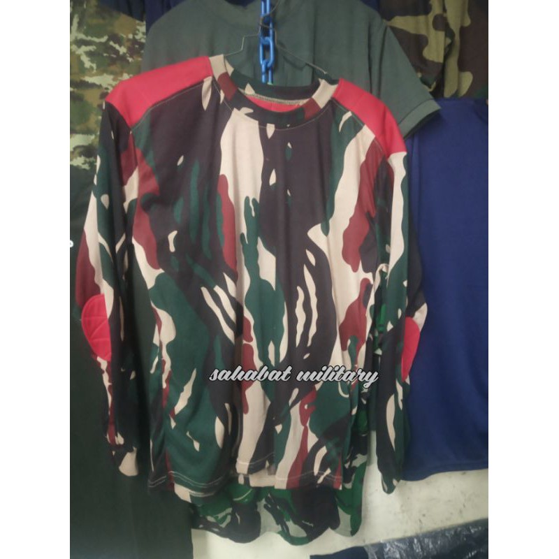 Kaos Loreng Kopasus/Kaos Loreng Lengan Panjang/Kaos Loreng Army