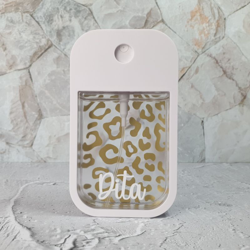 Custom Nama | Pocket Hand Sanitizer | Gold Leopard