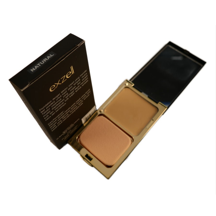 Cream Foundation Powdery Exzell 12g. Natural