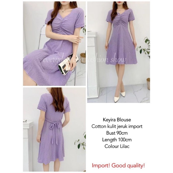 MFDRS DRESS MFKEYIRA LD 100 / dress lengan pendek wanita ala korea impor gereja natal imlek sincia r