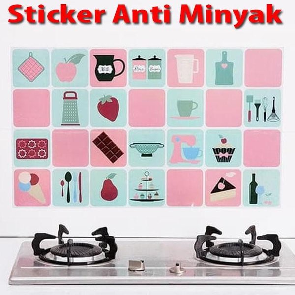 Stiker Dinding Dapur Anti Minyak &amp; Panas Wall Sticker Kitchen Wall Pelindung Dapur