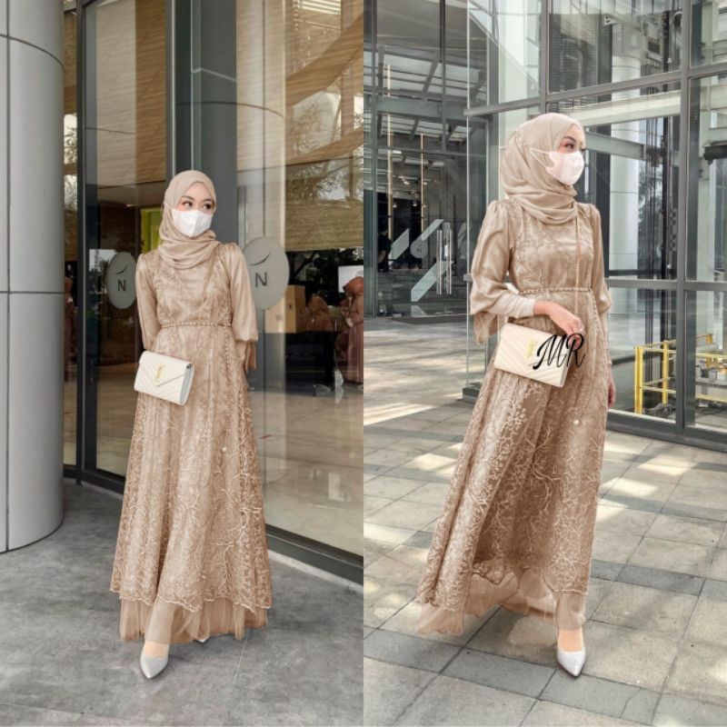 Gamis Syari Muslimah ORIGINAL PREMIUM WANITA DEWASA SYARI PESTA POLOS SIMPLE KONDANGAN MUSLIMAH MOSC