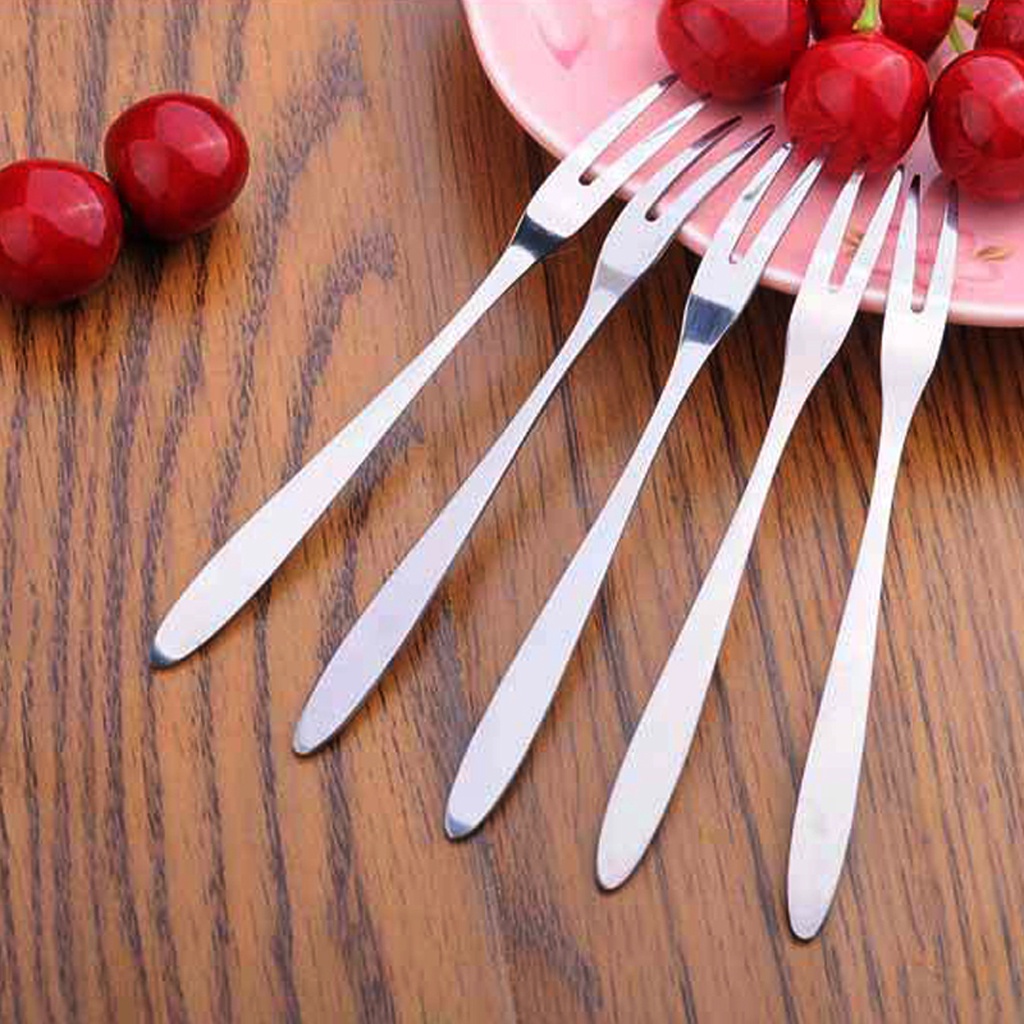 INFY - Garpu Buah Stainless Steel Kecil Mini Alat Tusukan Makan Kue Fruit Fork Murah Serbaguna R776