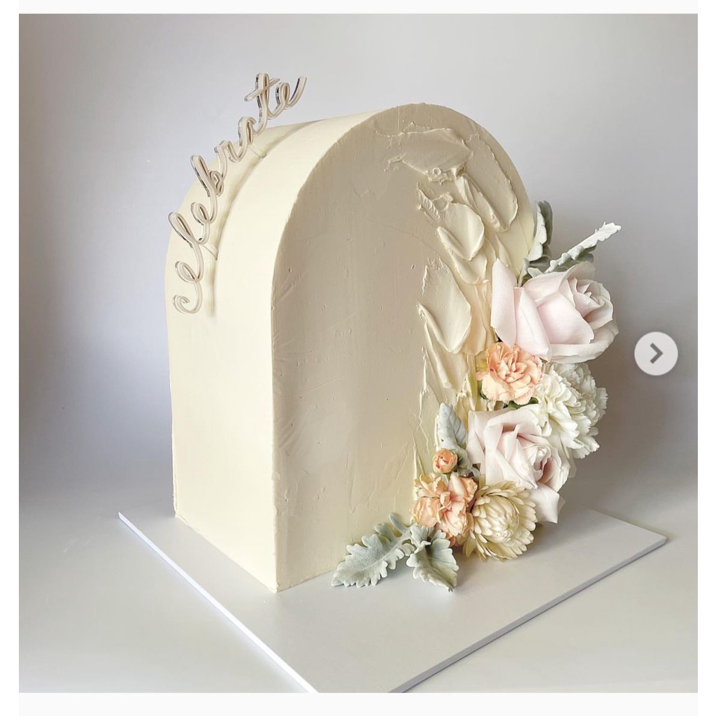 Cake Topper Bentuk Oval Arch Setengah Lingkaran