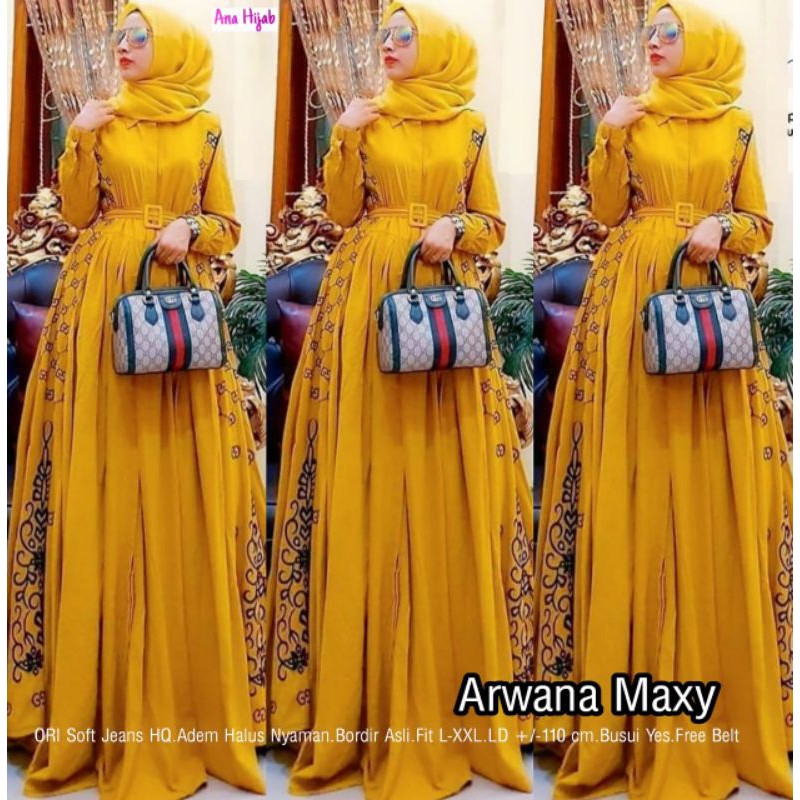 GAMIS MUSLIMAH ARWANA MAXY ORI BY ANA HIJAB