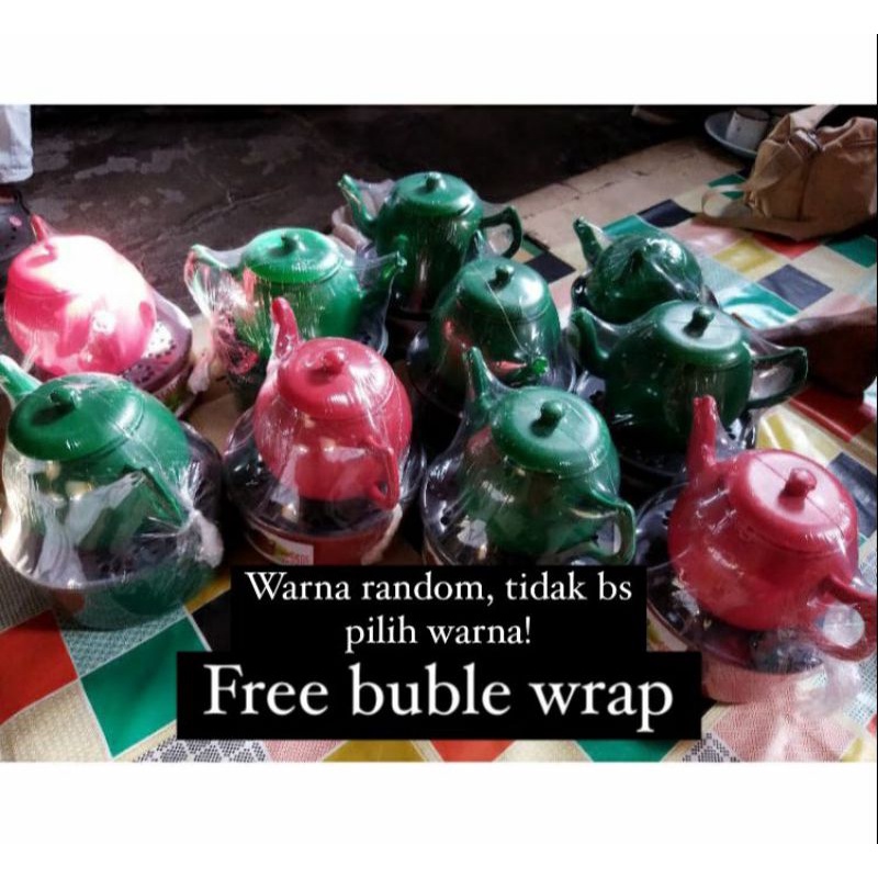 Teko Aladin/Ceret Kobokan Sunah,Teko Cuci Tangan(Warna random) Packing Bubble Wrap dan Kardus