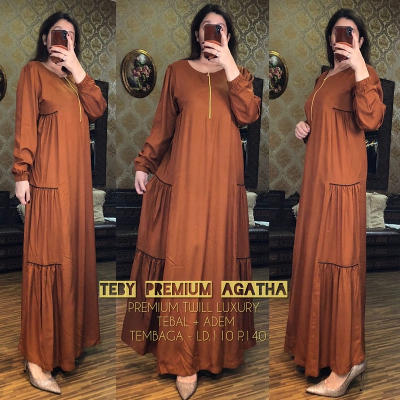 Daster Arab Teby AGATHA Gamis Syar'i Luxury Dress Premium TWILL