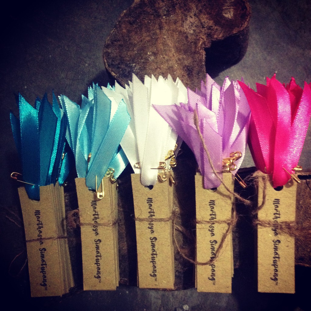 

25pcs Hang Tag Ribbon Kraft 2x7cm | Label produk undangan pesta wedding ultah souvenir kemasan