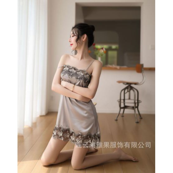 Longnight Sexy Lingerie Baju Tidur Dress Brukat Renda SL-22