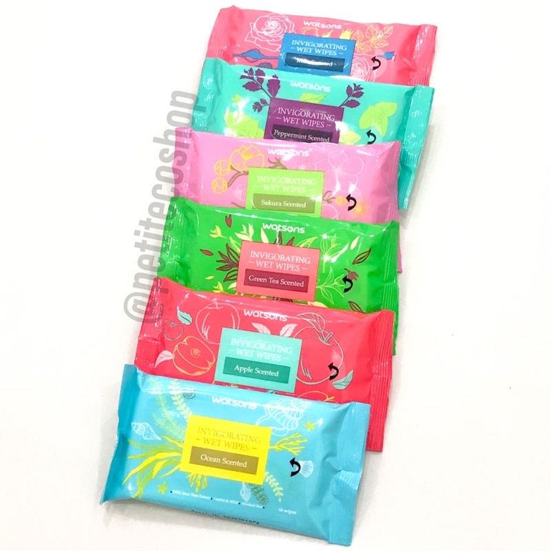 Watsons Invigorating Wet Wipes Tissue Basah 10s Watson