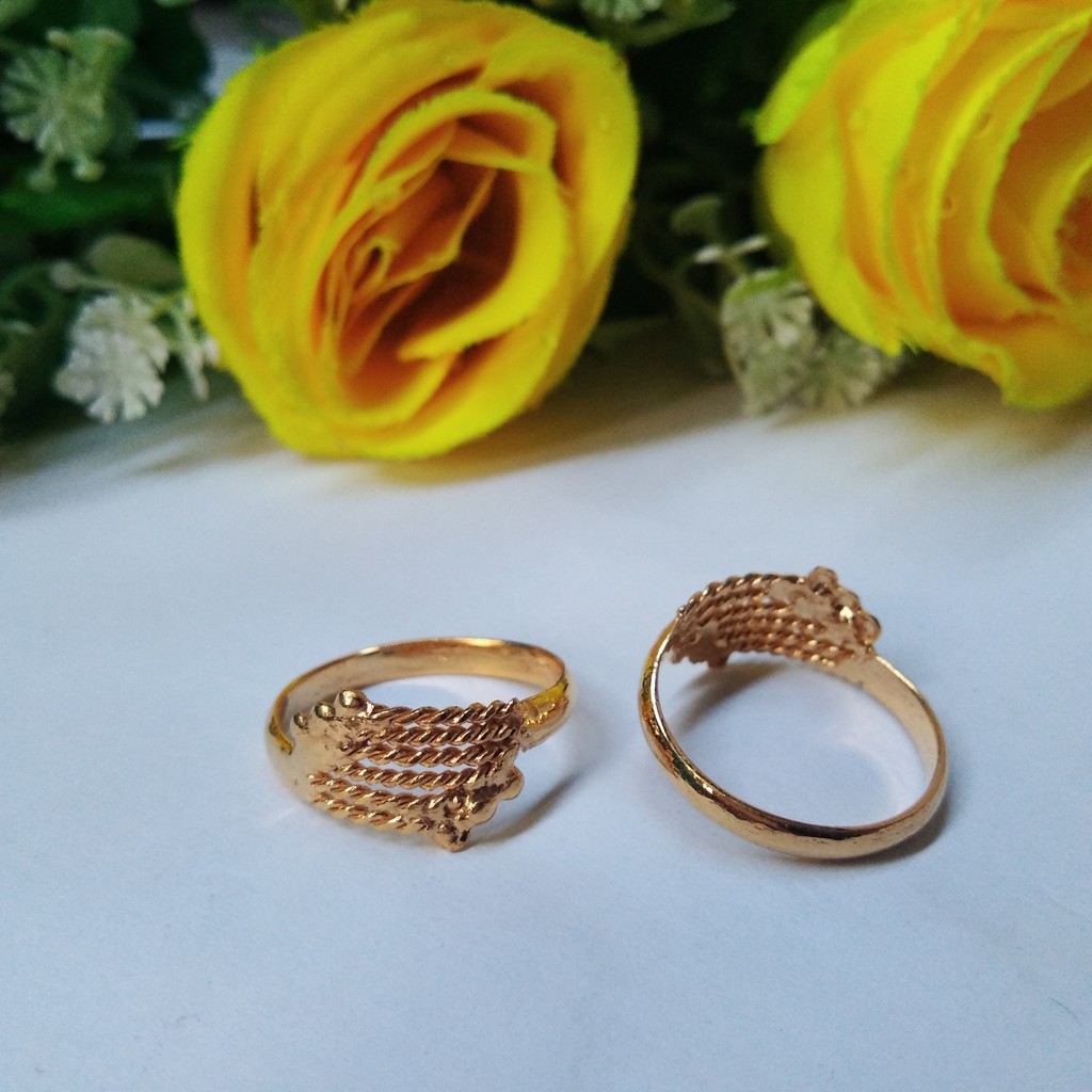 Cincin Palembang lapis emas 24k model 04