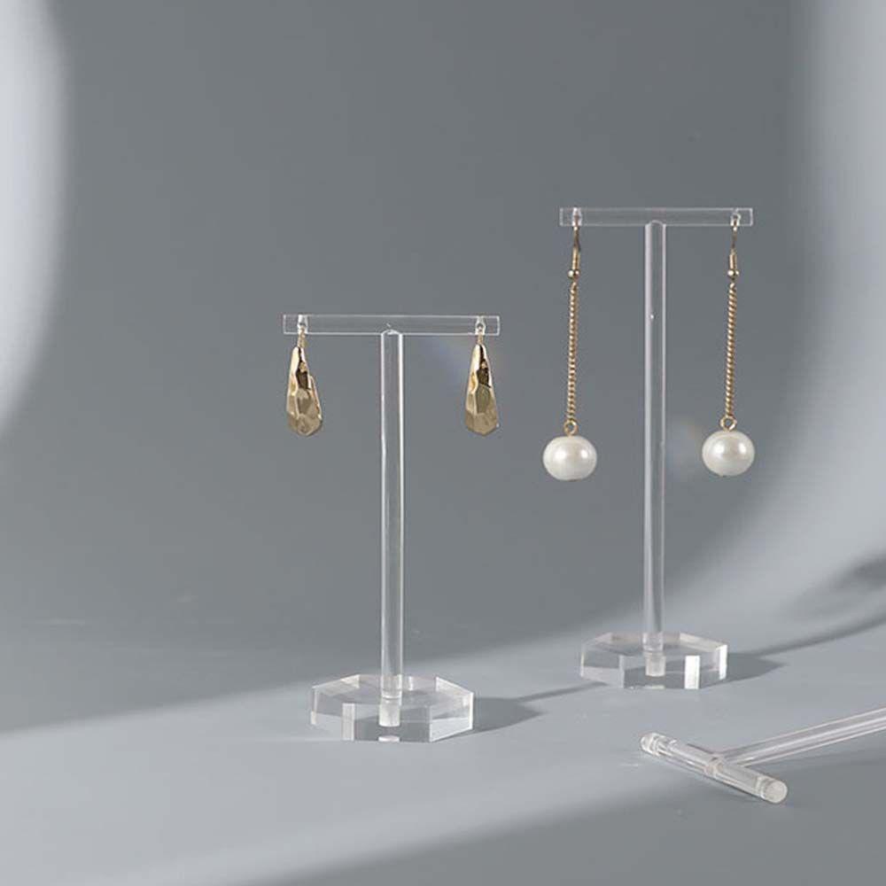 SKJK   Display Perhiasan Berdiri Gadis Sederhana Aksesoris Fashion Perhiasan Shooting Display Props Rak Anting Bentuk T Earring Hanger