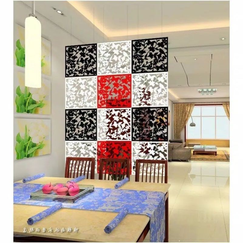 PARTISI SEKAT RUANGAN DEKORASI BAHAN PVC MOTIF BUTTERFLIES VINTAGE 3D GANTUNG PARTISI BAHAN PVC Pembatas Ruangan 1pcs Ada Ring Pengait Tinggal Pasang Partisi Penyekat Ruangan Pembatas Ruangan