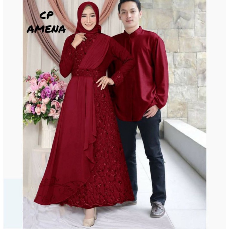 JCZR - Cp Amena / Baju Couple Muslim / Fashion Muslim Terbaru